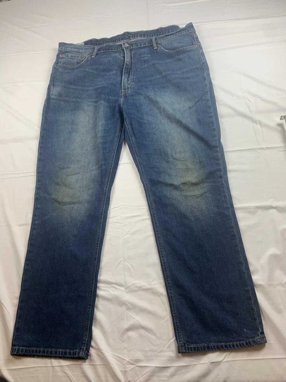 Levis 541 Athletic Taper Mens Jeans W42 L32 Medium Blue Wash Zip Fly Denim